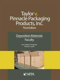 表紙画像: Taylor v. Pinnacle Packaging Products, Inc. 3rd edition 9781601564481