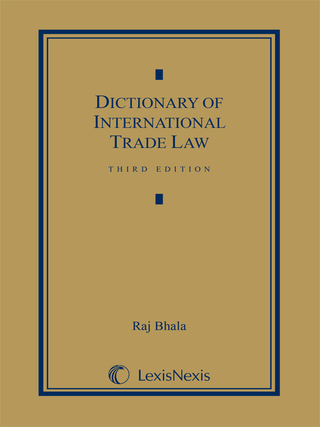 Cover image: Dictionary of International Trade Law 3rd edition 9781632833907