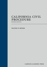 Cover image: California Civil Procedure 4th edition 9781632849809
