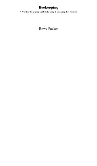 Cover image: Beekeeping