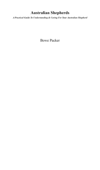 Cover image: Australian Shepherds