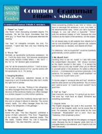 Imagen de portada: Common Grammar Pitfalls & Mistakes (Speedy Study Guides) 9781633836082