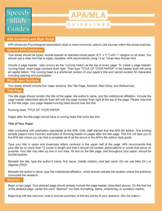 Cover image: Apa/Mla Guidelines (Speedy Study Guides) 9781633836198
