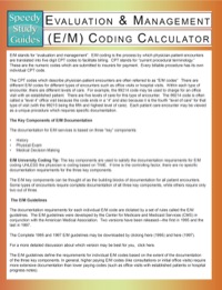 صورة الغلاف: Evaluation & Management (E/M) Coding Calculator (Speedy Study Guides) 9781633836259