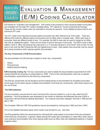 Imagen de portada: Evaluation & Management (E/M) Coding Calculator (Speedy Study Guides) 9781633836259