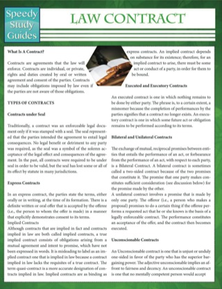 Imagen de portada: Law Contracts (Speedy Study Guides) 9781633839144