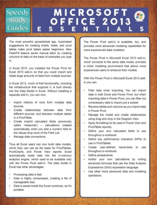 Cover image: Microsoft Office 2013 Essentials (Speedy Study Guides) 9781633839182