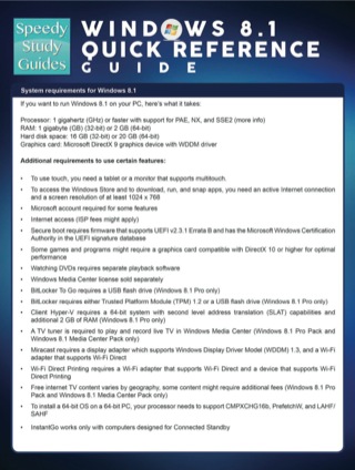 Cover image: Windows 8.1 Quick Reference Guide (Speedy Study Guides) 9781633839205