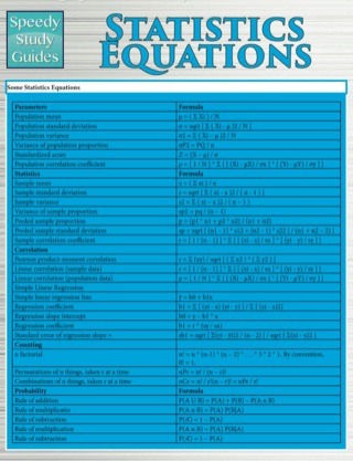 Cover image: Statistics Equations (Speedy Study Guides) 9781633839373