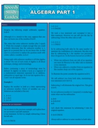 Cover image: Algebra Part 1 (Speedy Study Guides) 9781632870230