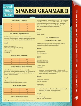 Omslagafbeelding: Spanish Grammar II (Speedy Language Study Guides) 9781634288408