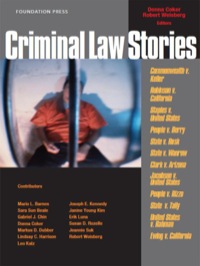 Cover image: Coker and Weisberg's Criminal Law Stories 1st edition 9781599414393
