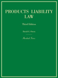 Cover image: Owen's Products Liability Law 3rd edition 9780314268396