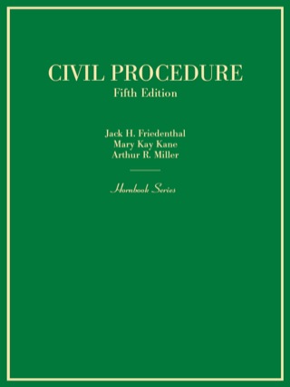 Cover image: Friedenthal, Kane, and Miller's Civil Procedure 5th edition 9780314290380