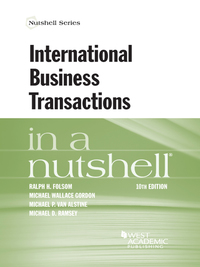 Cover image: Folsom, Gordon, Van Alstine, and Ramsey's International Business Transactions in a Nutshell 10th edition 9781634598934