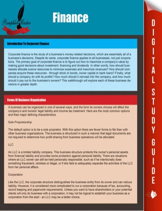 Cover image: Finance 9781635010787