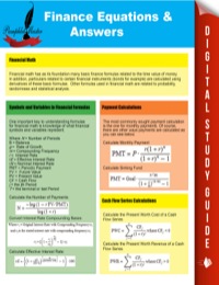 Cover image: Finance Equations & Answers 9781635010848
