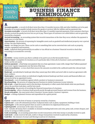 Cover image: Business Finance Terminology (Speedy Study Guide) 9781635011821