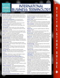 صورة الغلاف: International Business Terminology (Speedy Study Guide) 9781635011845