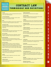 صورة الغلاف: Contract Law Terminology and Definitions (Speedy Study Guide) 9781635013559