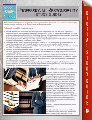Imagen de portada: Professional Responsibility (Speedy Study Guide) 9781635013573