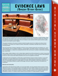Cover image: Evidence Laws (Speedy Study Guide) 9781635013603