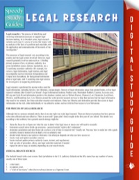 Cover image: Legal Research (Speedy Study Guide) 9781635013726