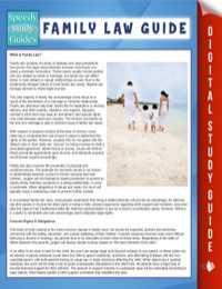 صورة الغلاف: Family Law Guide (Speedy Study Guide) 9781635013733