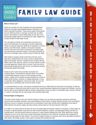 Cover image: Family Law Guide (Speedy Study Guide) 9781635013733