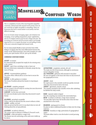 Titelbild: Misspelled And Confused Words (Speedy Study Guide) 9781635013740