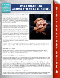 表紙画像: Corporate Law (Coporation Legal Guide) (Speedy Study Guide) 9781635013771