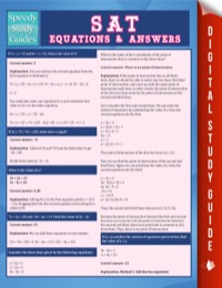 表紙画像: SAT Equations & Answers (Speedy Study Guide) 9781635014174