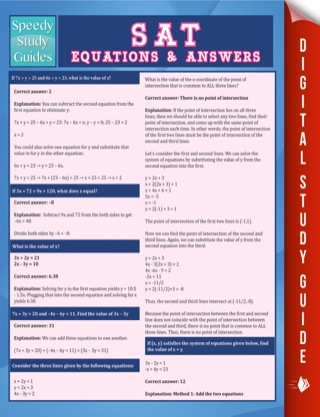 صورة الغلاف: SAT Equations & Answers (Speedy Study Guide) 9781635014174
