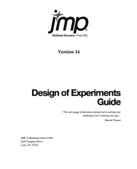 Cover image: JMP 14 Design of Experiments Guide 9781635265019