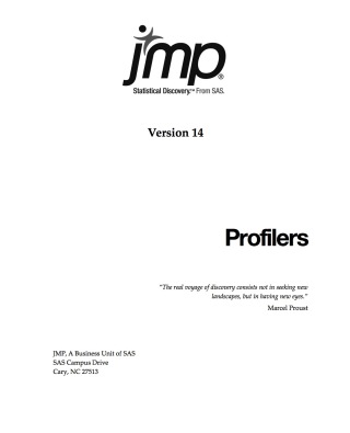 Imagen de portada: JMP 14 Profilers 9781635265255