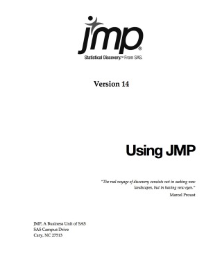 Cover image: Using JMP 14 9781635265415