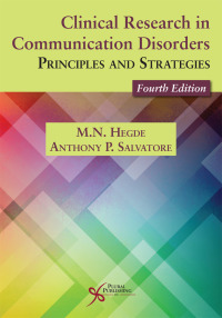 صورة الغلاف: Clinical Research in Communication Disorders: Principles and Strategies 4th edition 9781635501872