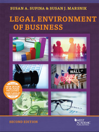 Cover image: Supina and Marsnik's Legal Environment of Business 2nd edition 9781647089214