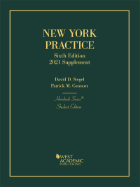 Cover image: Siegel's New York Practice,  Student Edition, 2021 Supplement (Hornbook Series) 6th edition 9781647088699