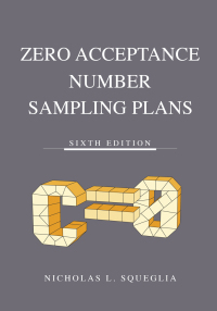 Cover image: Zero Acceptance Number Sampling Plans 6th edition 9781636940939