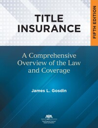 Imagen de portada: Title Insurance 5th edition 9781639050987