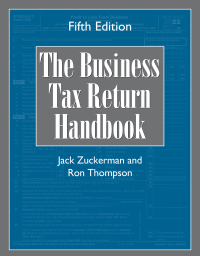 Cover image: The Business Tax Return Handbook, Fifth Edition 5th edition 9781639053445