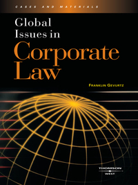 Cover image: Gevurtz's Global Issues in Corporate Law 1st edition 9780314159779