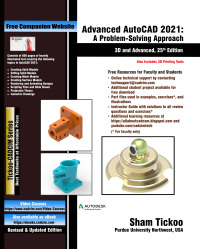 Cover image: Advanced AutoCAD 2021: A Problem-Solving Approach, 3D and Advanced 25th edition 9781640570559