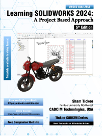 Imagen de portada: Learning SOLIDWORKS 2024: A Project Based Approach 5th edition 9781640572010