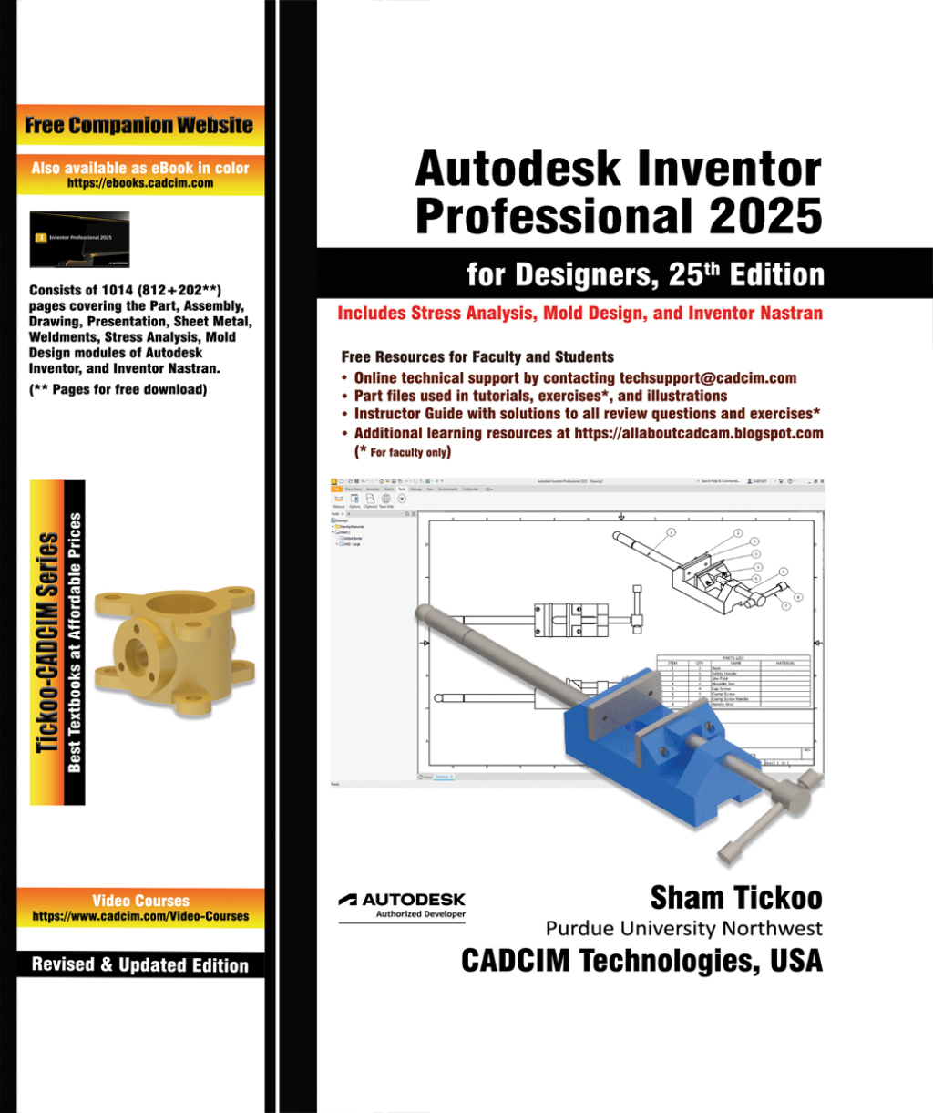 Autodesk Inventor Professional 2025 for Designers 25th Edition