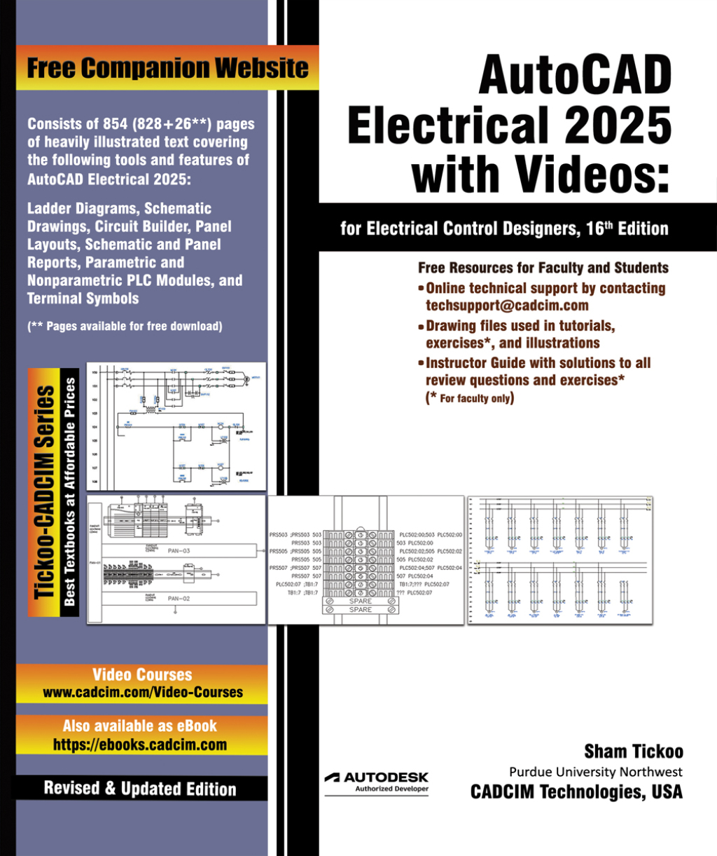 AutoCAD Electrical 2025 with Videos for Electrical Control Designers 16th Edition