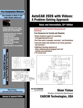 Cover image: AutoCAD 2026 with Videos: A Problem-Solving Approach, Basic and Intermediate, 32nd Edition 32nd edition 9781640573253