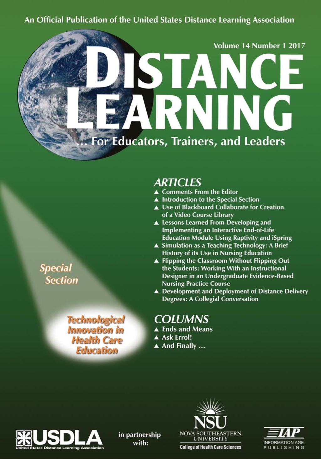 Distance Learning  Issue: Volume 14 #1 1st Edition