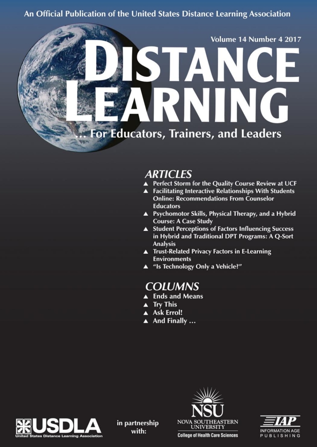Distance Learning – Issue: Volume 14 #4 1st Edition